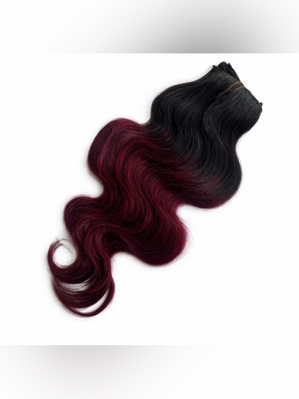 100% Human Hair Clip In‎ Extensions 14 Inch Body Wave Black Full Set